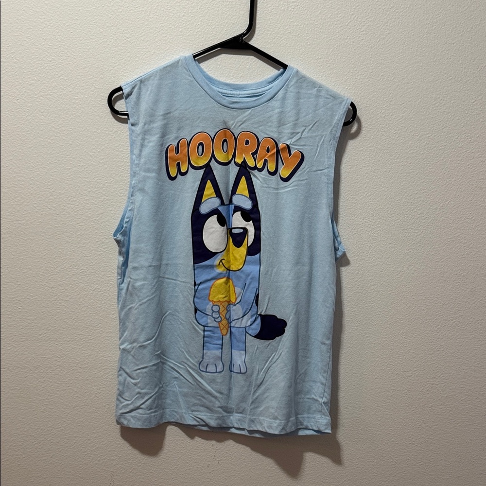 Kids Bluey with ice cream cone Sleeveless Shirt EUC XL 14/16